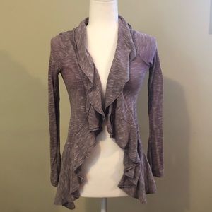 Light Purple cardigan with knit detail on back